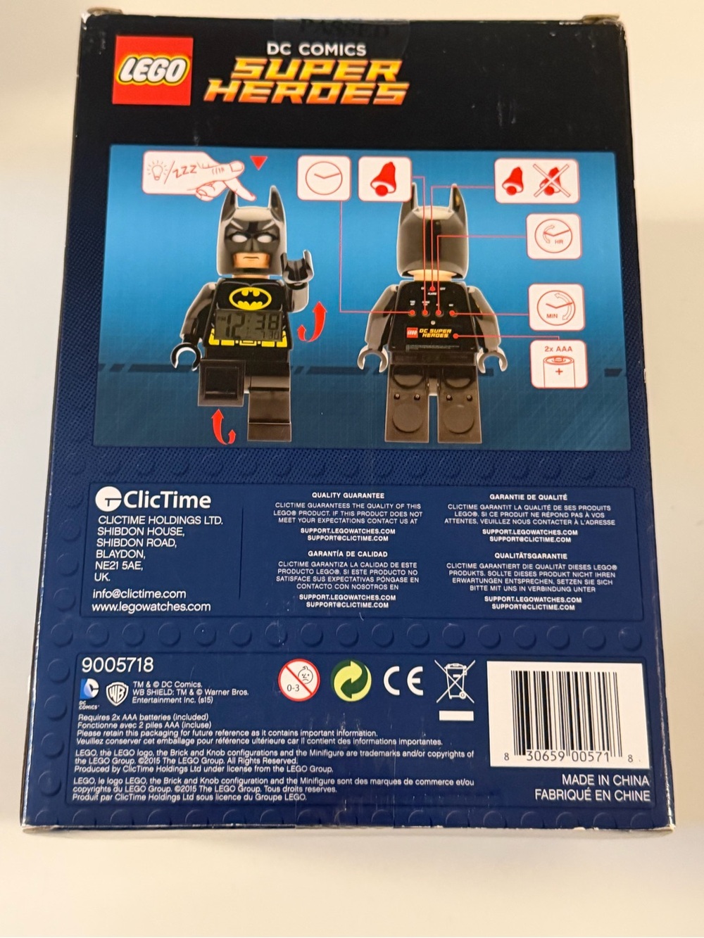LEGO Batman Alarm Clock DC Comics Super Heroes Minifigure 9005718 - Picture 6 of 12